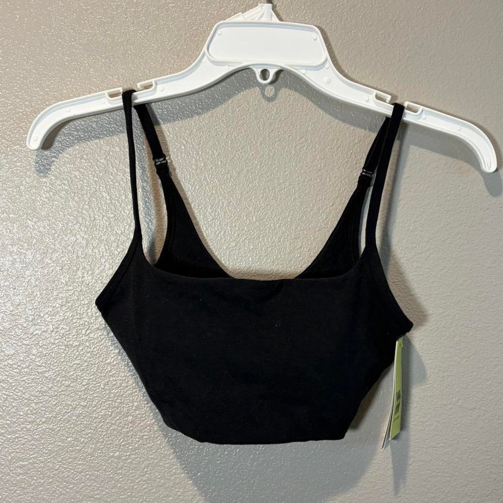 All in Motion Cotton Balance Light Support Sports Bra Black XS 214 05 9505